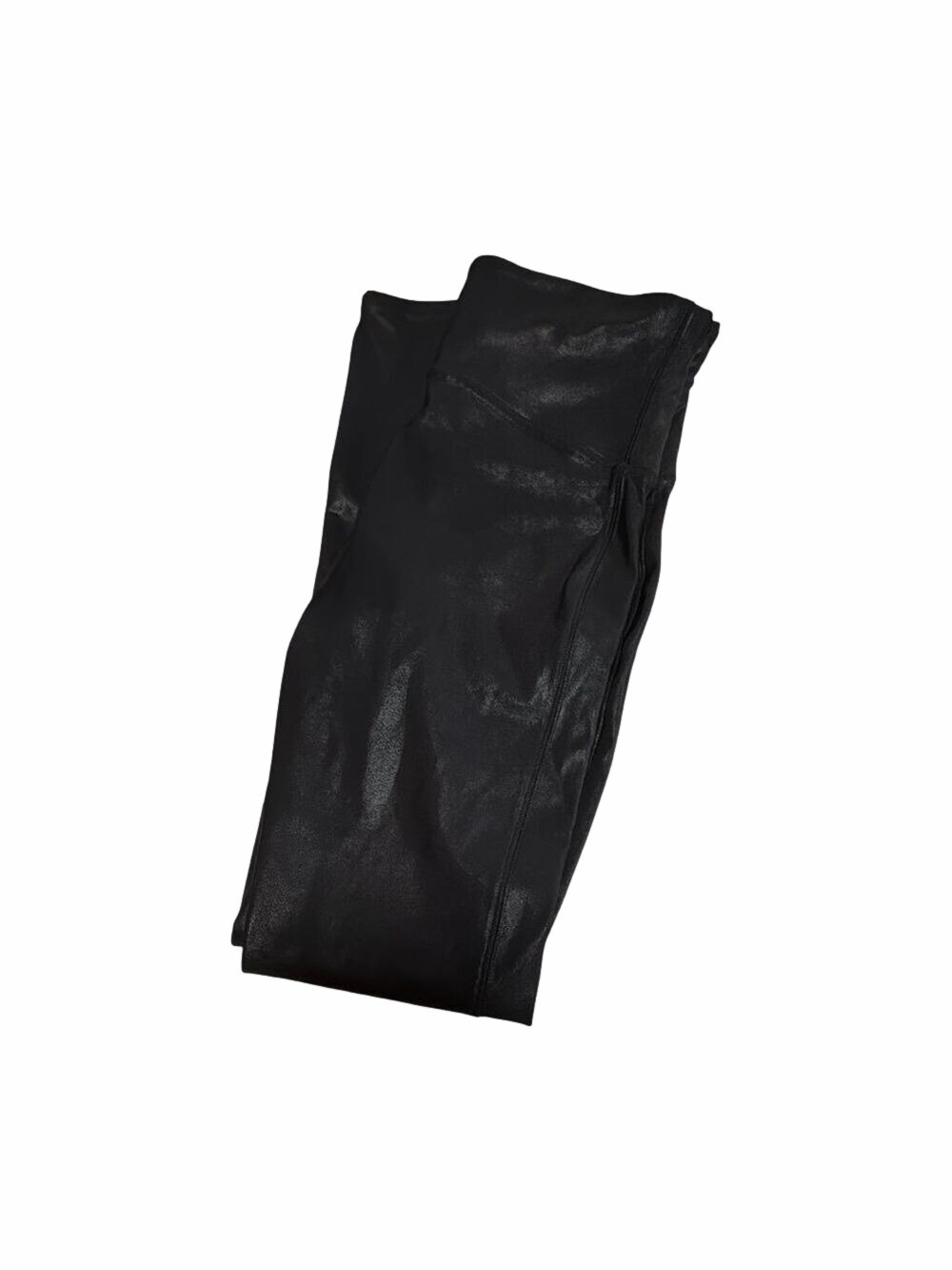 SPANX Black Faux Leather Leggings Large